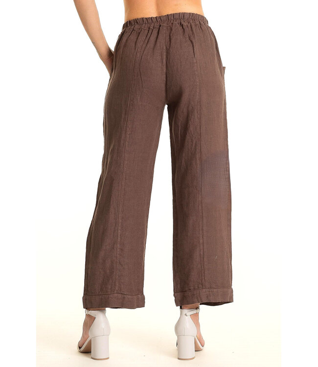Linen Pants Straight Leg - Moro