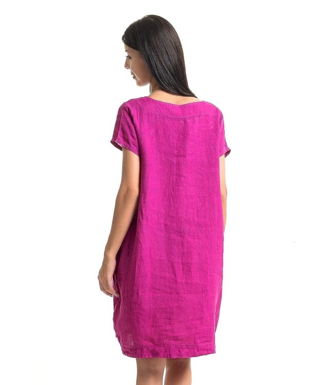 French Linen Dress - Orchidea