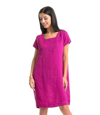 French Linen Dress - Orchidea