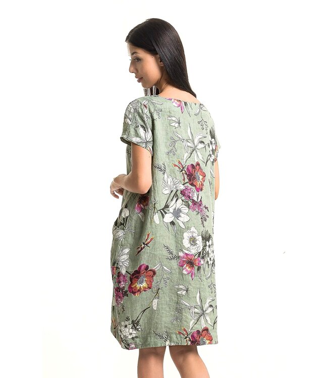 French Linen Dress - Sage