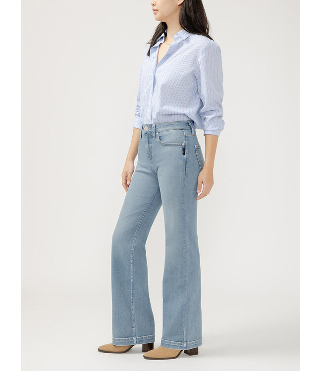Silver Jeans Avery High Rise Luxe Stretch Trouser Jeans - Mateo