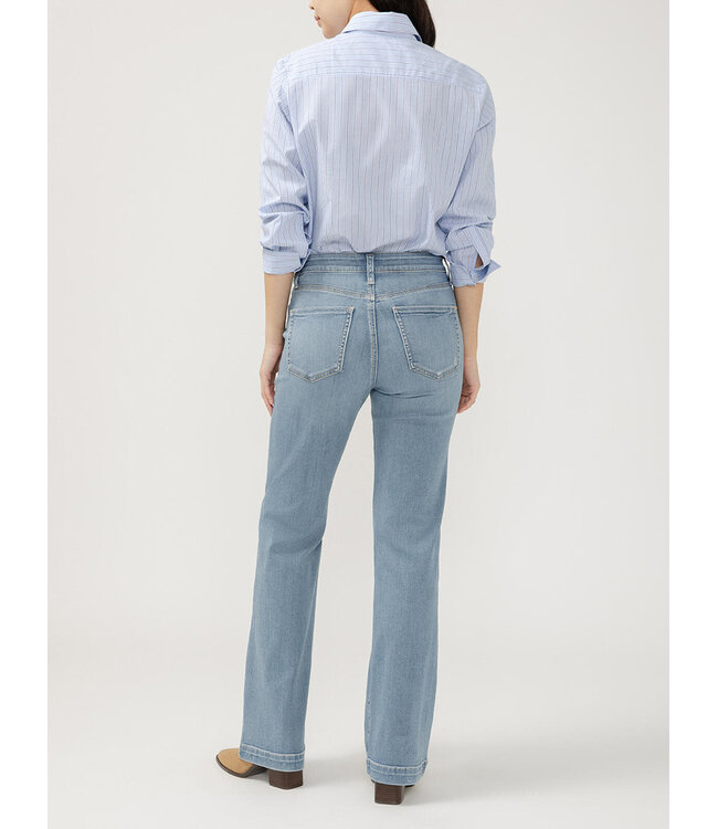 Silver Jeans Avery High Rise Luxe Stretch Trouser Jeans - Mateo