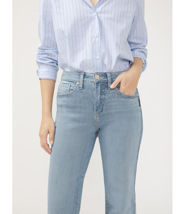 Silver Jeans Avery High Rise Luxe Stretch Trouser Jeans - Mateo