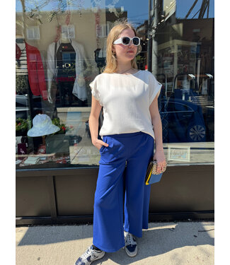 ICHI Kate Wide Pant - Sodalite Blue