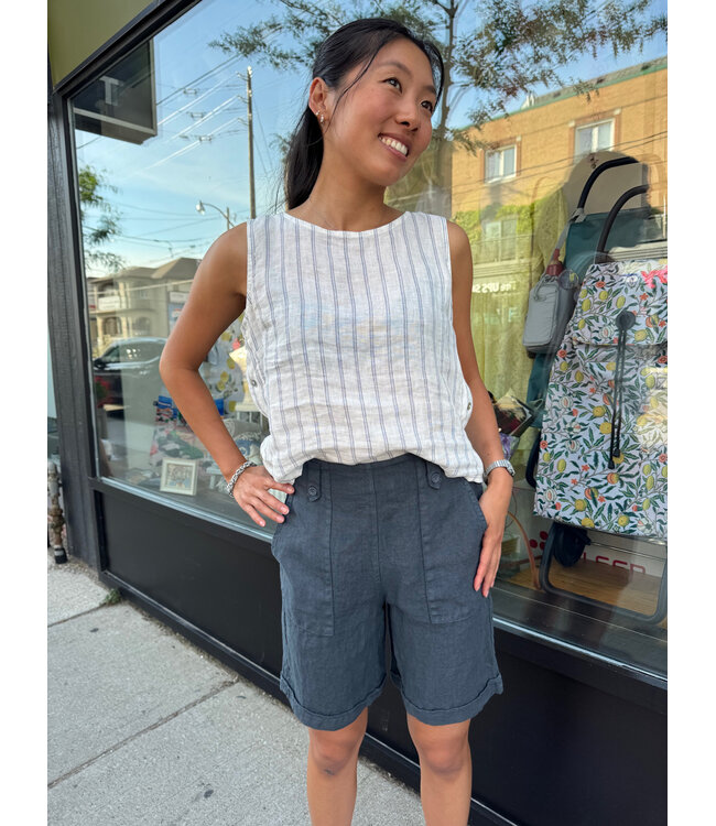 Linen Shorts - Dark Slate