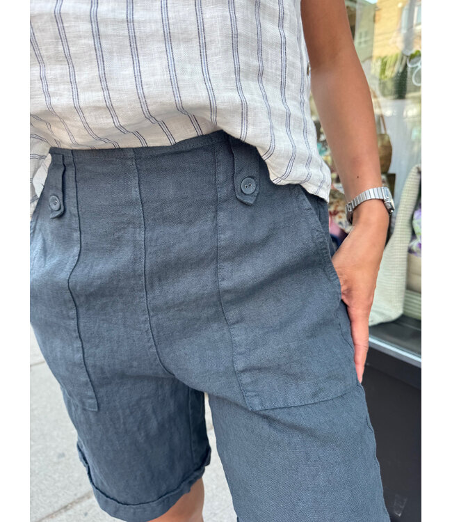 Linen Shorts - Dark Slate