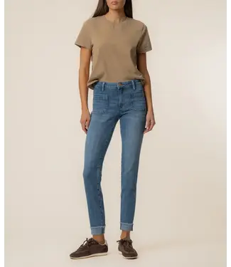 KUT Jeans Amy Crop Straight Leg Roll Up Fray - Concern