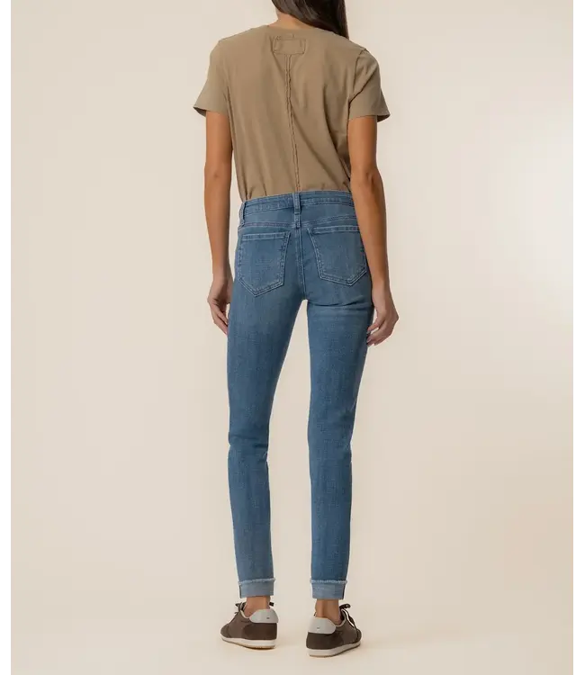 KUT Jeans Amy Crop Straight Leg Roll Up Fray - Concern