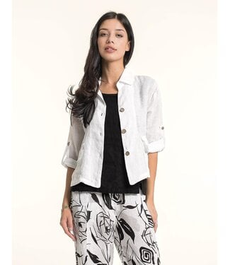 Linen Blazer - White