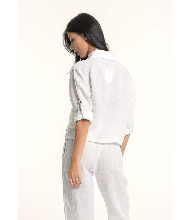 Linen Blazer - White