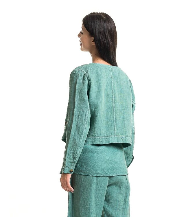 Linen Jacket  - Lagoon