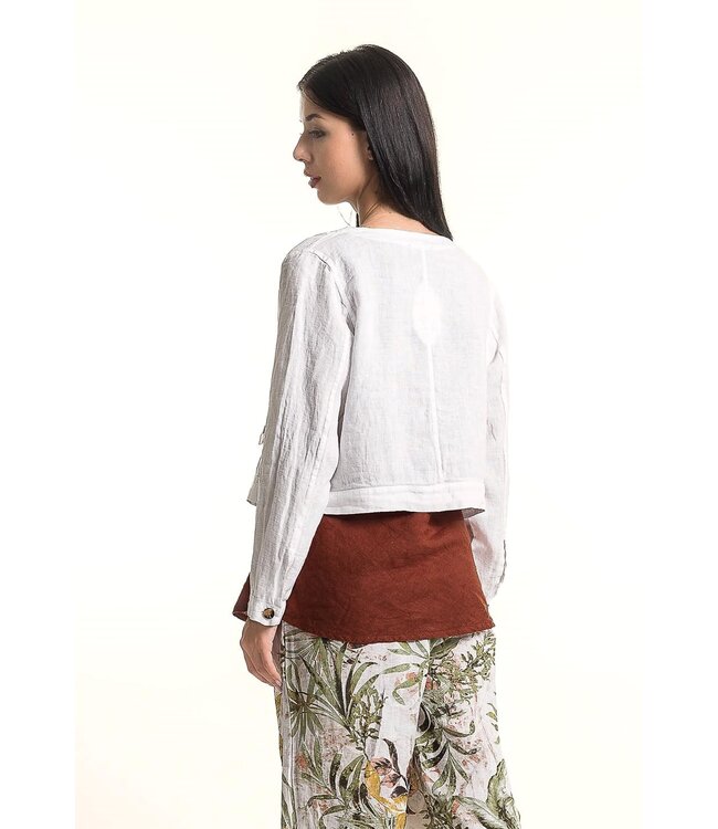 Linen Jacket  - White