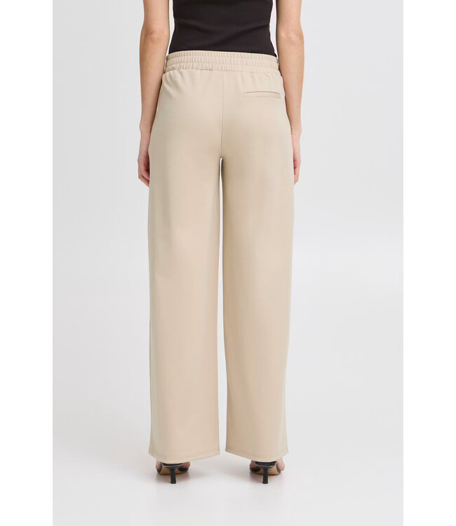 ICHI IHKate Long Wide Leg Pants - Doeskin