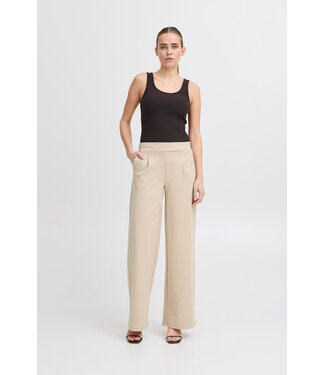 ICHI IHKate Long Wide Leg Pants - Doeskin