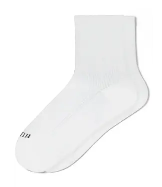 Hue Silk Blend Sheer Rib Anklet Socks - White