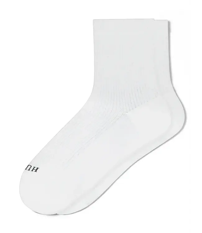 Hue Silk Blend Sheer Rib Anklet Socks - White