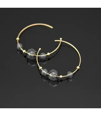 Pursuits Eclipse Hoops (Grey / Gold)