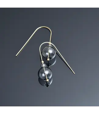Pursuits Small Scoop Earrings (Gold/Grey)