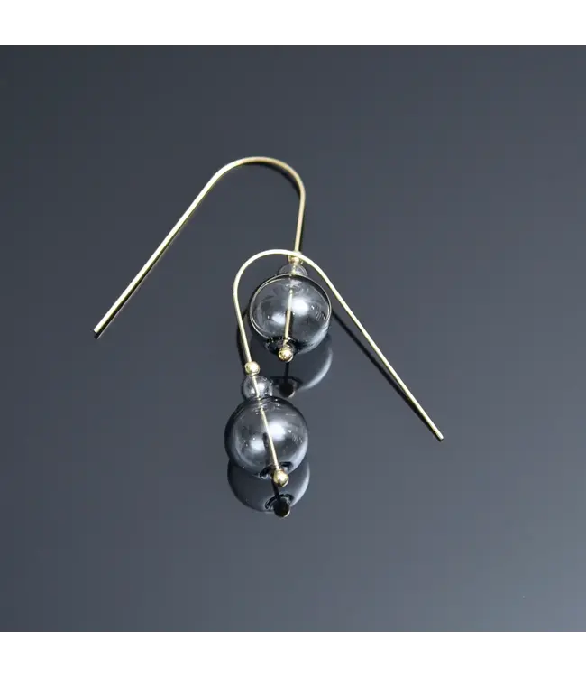 Pursuits Small Scoop Earrings (Gold/Grey)