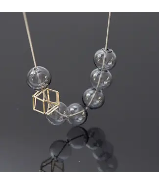 Pursuits Hex Necklace Gold Chain (Grey)