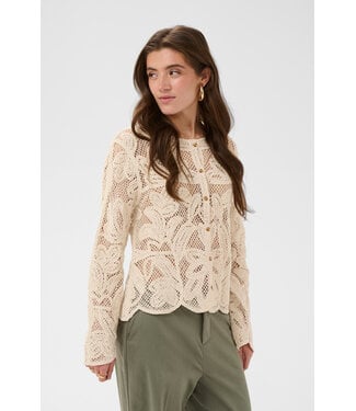Cream CRRelon Cardigan- Undyed Yarn