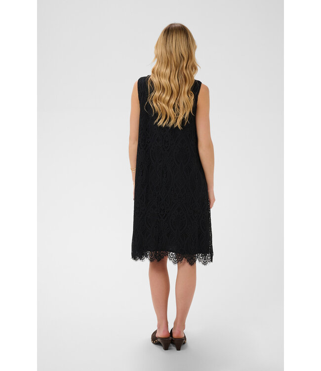 Cream CRDith Lace Dress - Black