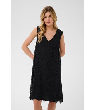 Cream CRDith Lace Dress - Black