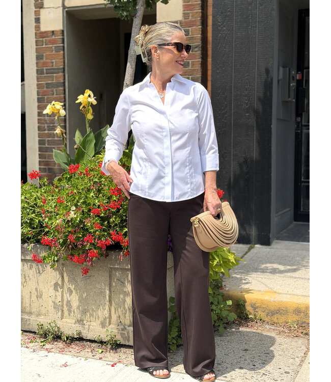 ICHI IHKate Wide Leg Pants - Chocolate Torte