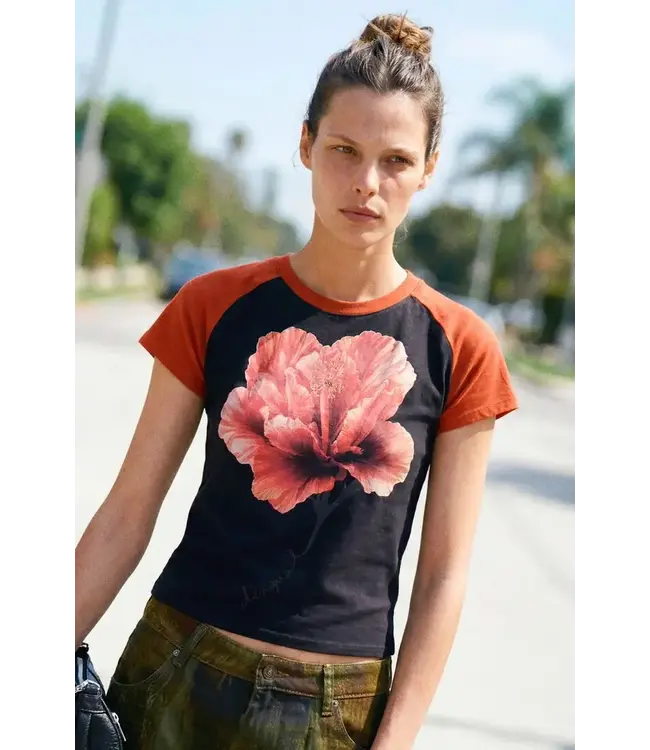 Desigual Gem Flower T-Shirt - Black