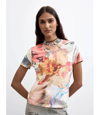 Desigual Floral & Print T-Shirt - Tutti Frutti