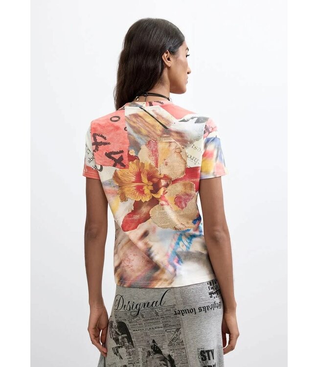 Desigual Floral & Print T-Shirt - Tutti Frutti