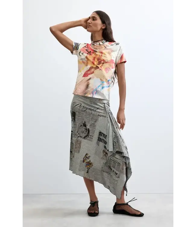 Desigual Floral & Print T-Shirt - Tutti Frutti