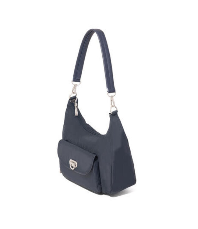 Baggallini Coastal Flip Lock Half Moon - Navy