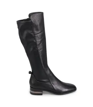 Django & Juliette Smooth Stretch Leather Boots - Black