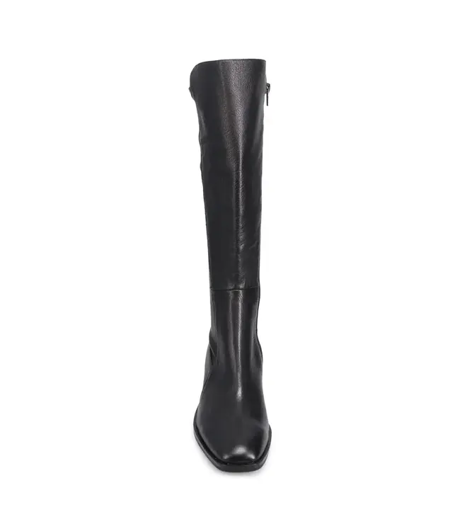 Django & Juliette Smooth Stretch Leather Boots - Black