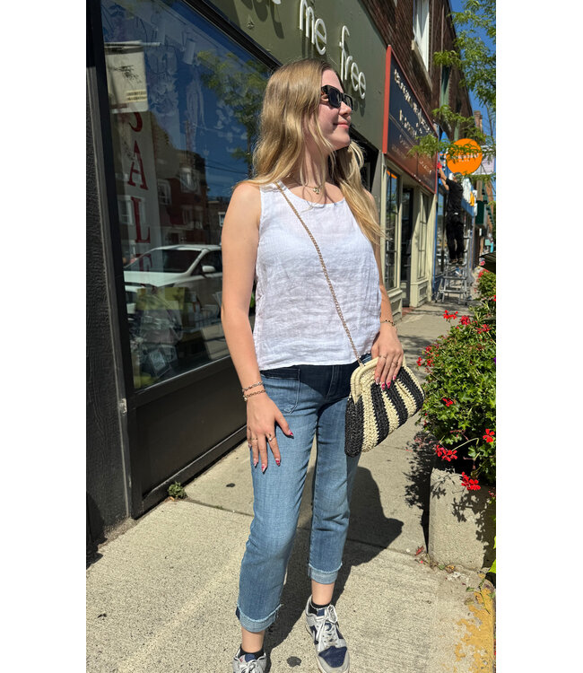 KUT Jeans Amy Crop Straight Leg Roll Up Fray - Concern