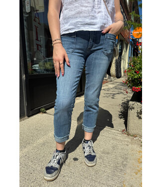 KUT Jeans Amy Crop Straight Leg Roll Up Fray - Concern
