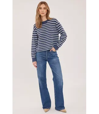 Gentle Fawn Wanda Cropped Pullover - Navy Stripe