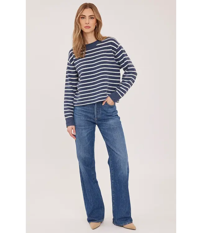 Gentle Fawn Wanda Cropped Pullover - Navy Stripe