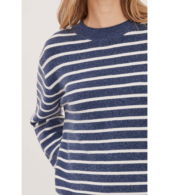 Gentle Fawn Wanda Cropped Pullover - Navy Stripe