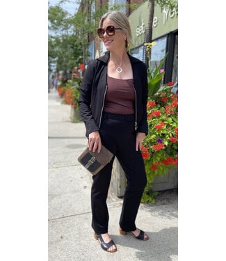 Astrid Piper Pants w/Belt - Black
