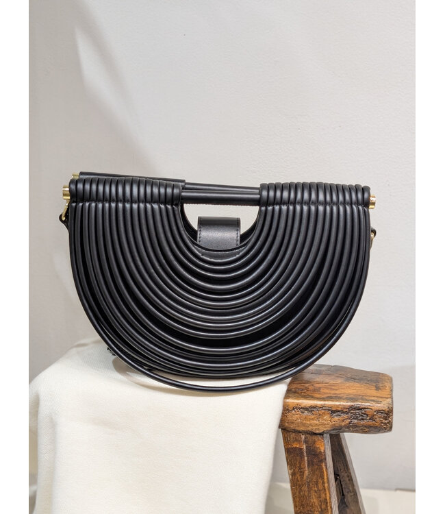 Half Moon  Crossbody Purse - Black
