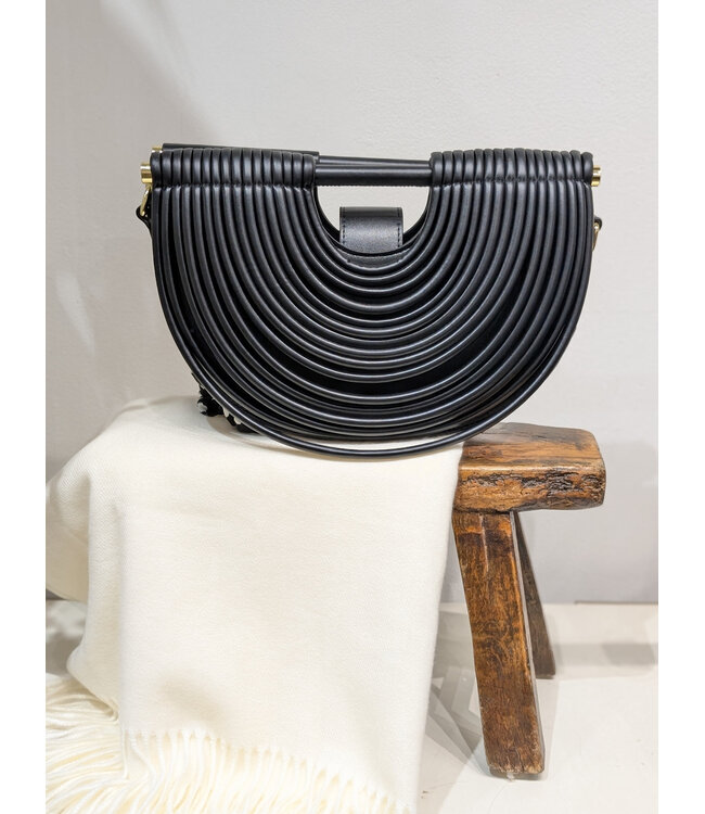 Half Moon  Crossbody Purse - Black