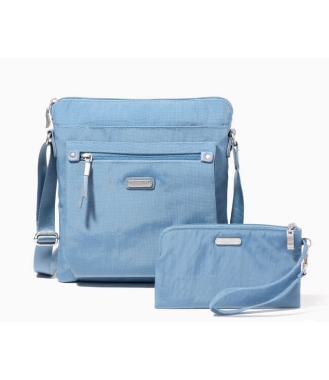 Baggallini Crossbody Go Bag w/ RFID Wristlet - CornFlower