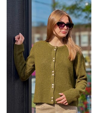 Fransa FRBela Cardigan - Fir Green Melange