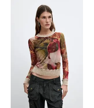 Desigual Christian Lacroix Printed Top - Orchid