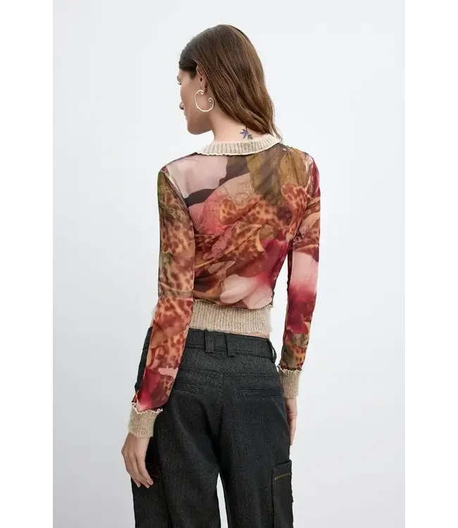 Desigual Christian Lacroix Printed Top - Orchid