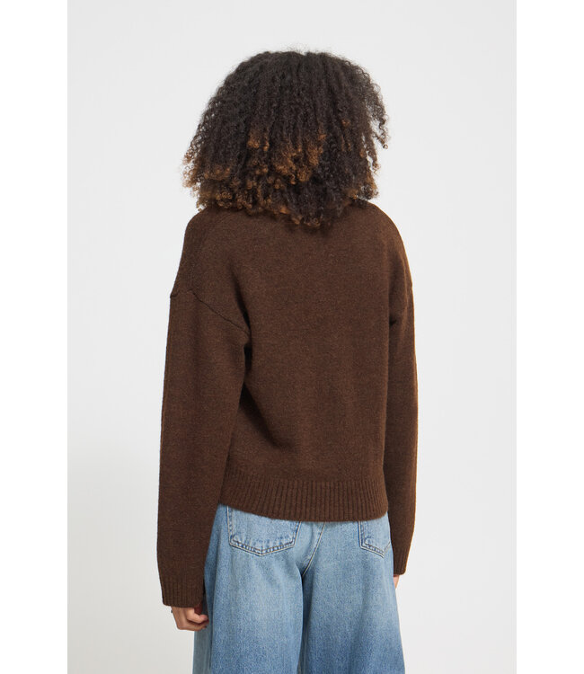 ICHI Povoke Cardigan - Coffee