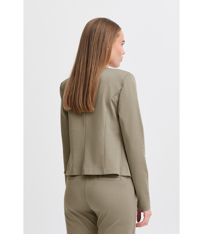 ICHI Kate Short Blazer - Driftwood