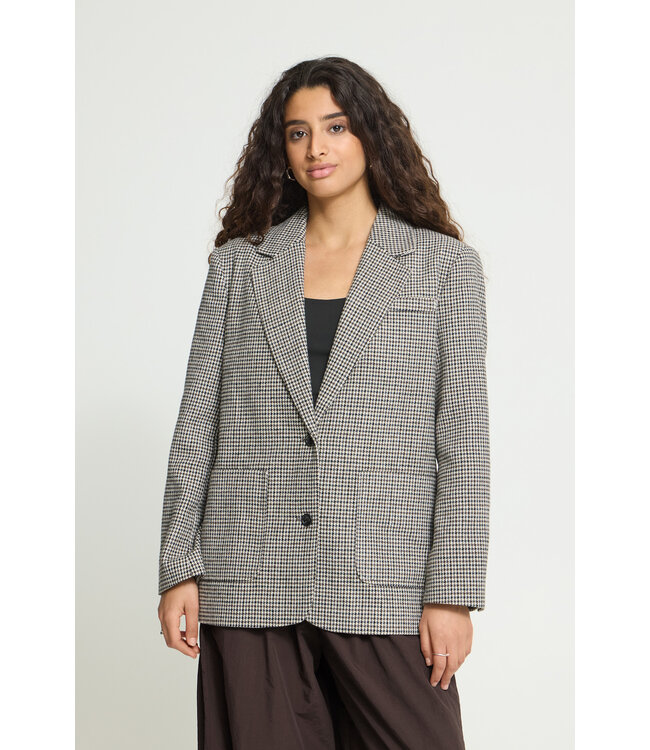 ICHI Lubana Blazer - Grey Chec